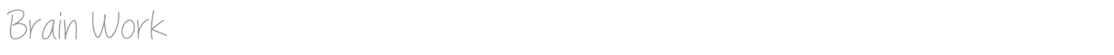 Brain Work font preview